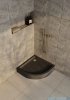 Schedpol Schedline Favory Plus brodzik półokrągły 80x80x16cm Black Stone 3ST.F1O-8080/C/ST